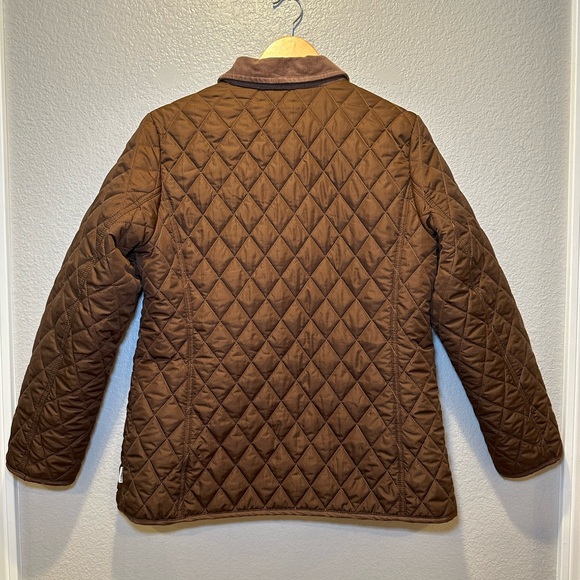 Bass (G.H. Bass & Co.) Brown Quilted  Jacket with a Corduroy Collar in size Larg - Picture 2 of 5